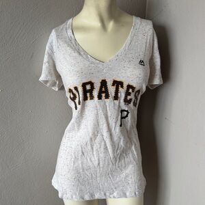 Pittburgh Pirates confetti women's tshirt size large NWT